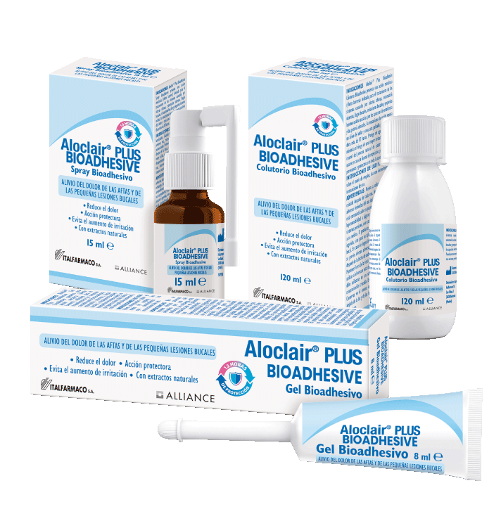 Aloclair PLUS alivia de forma rápida y duradera el dolor de las aftas bucales